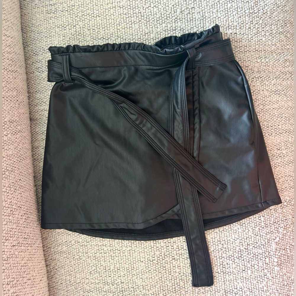 Abercrombie & Fitch Black Leather Skirt
